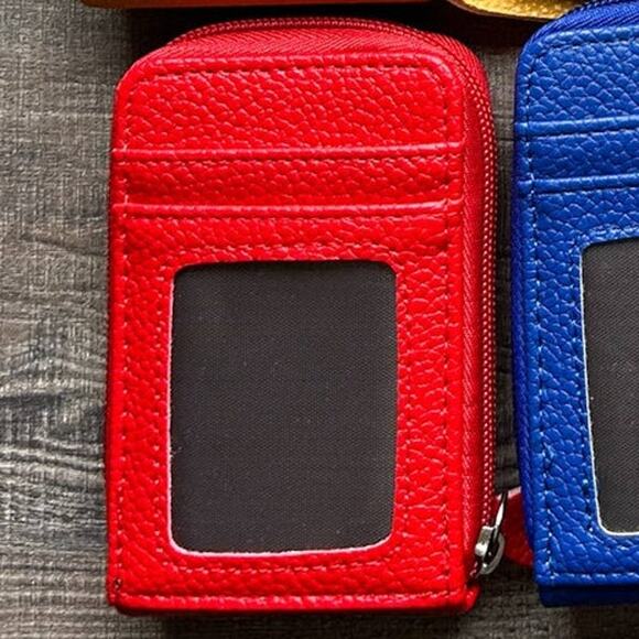 Accordion Style Card ID Wallet Red - Picture 1 of 4